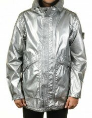 Stone Island RAso Gommato Reversible Jacket Navy / Silver